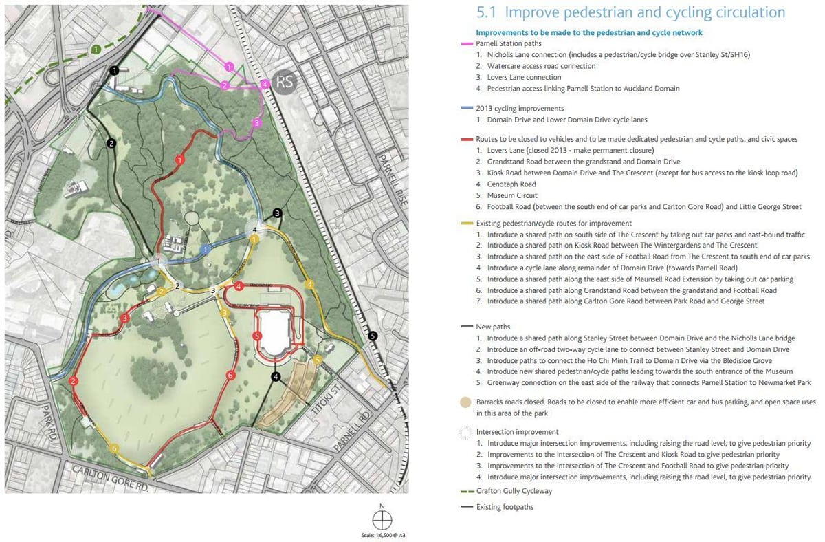 mapa de Auckland domain