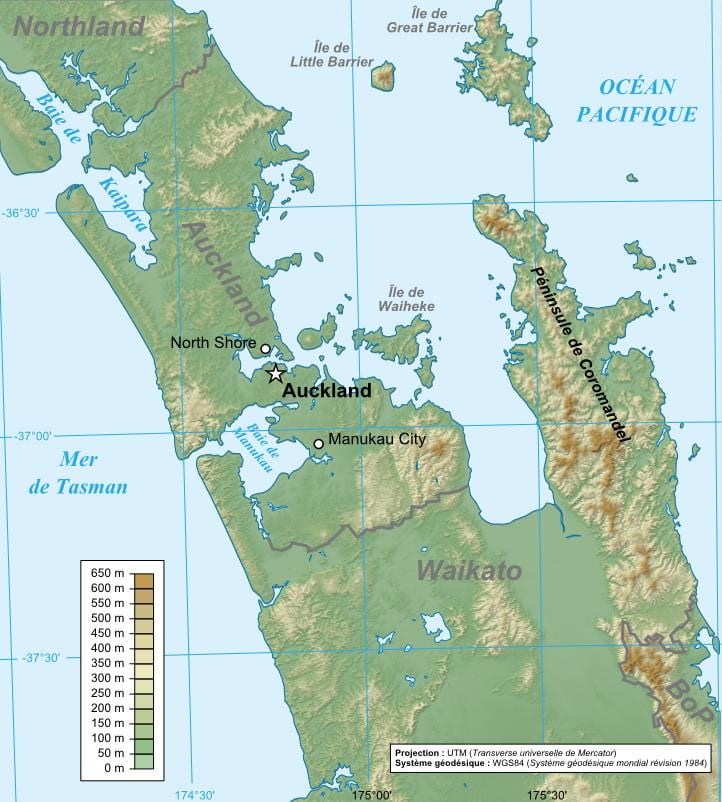 Auckland mapa geológico