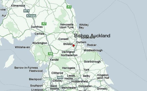 mapa do Bispo de Auckland