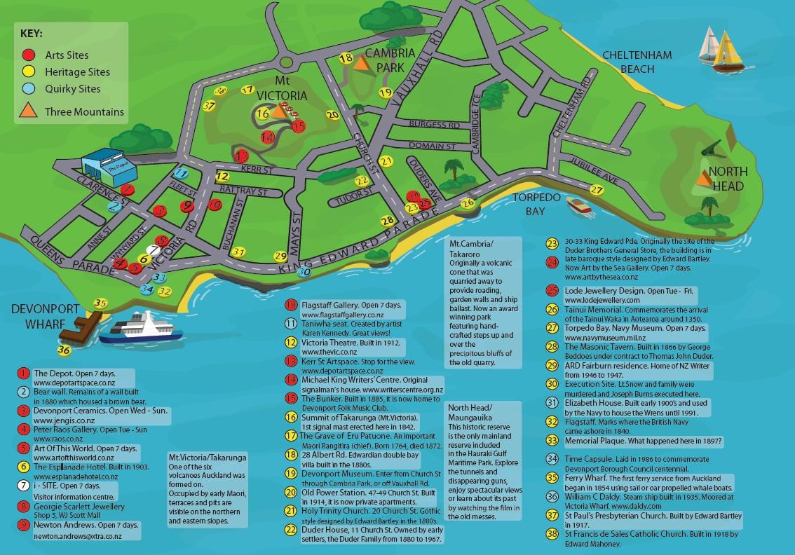 mapa de Auckland Devonport