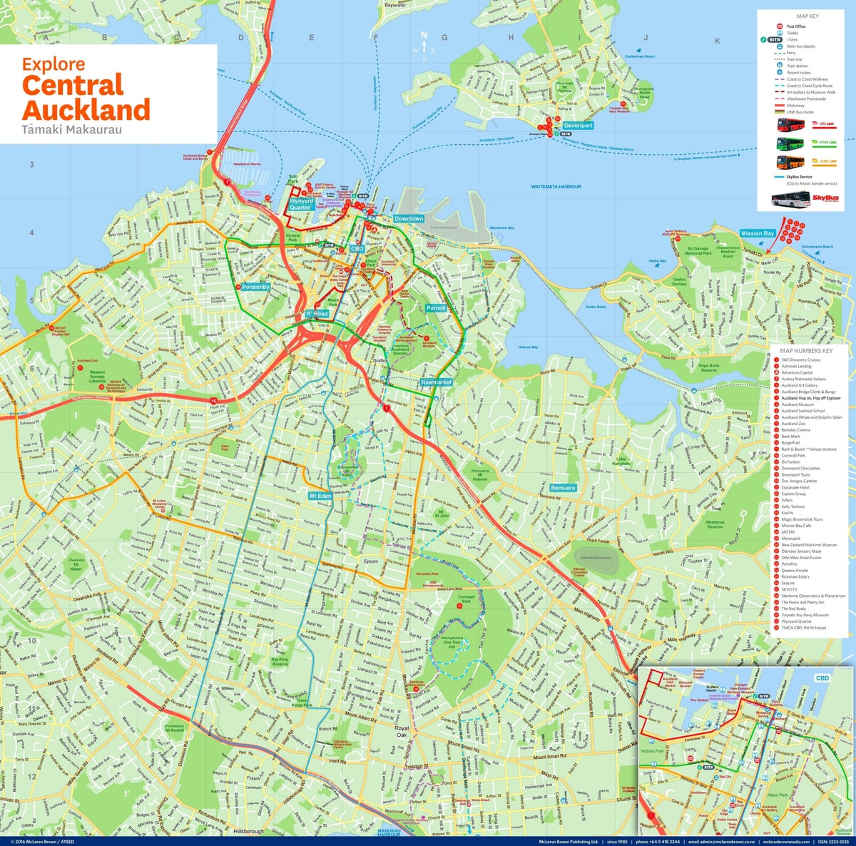 Auckland mapa de Nova Zelândia