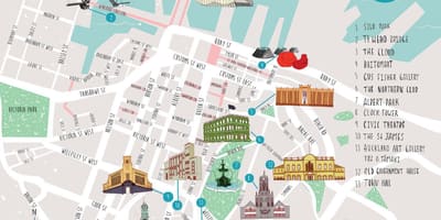 O Auckland city, passeios mapa