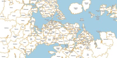 Mapa de Auckland subúrbios