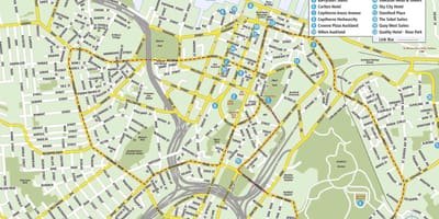 Auckland, Nova Zelândia mapa