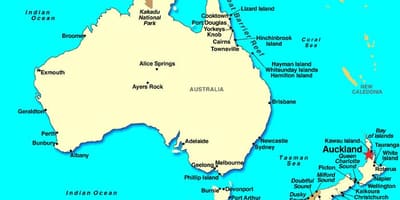 Auckland no mapa